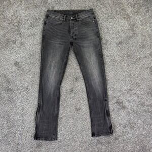 Ksubi Van Winkle Chamber Black Faded Skinny Zipper Ankle Jeans Men 31 MSP24DJ014